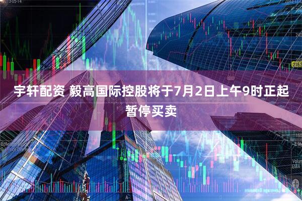 宇轩配资 毅高国际控股将于7月2日上午9时正起暂停买卖
